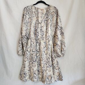 Promesa Womens Size M lined Snakeskin Print Dress Long Sleeve NWOT Whimsigoth
